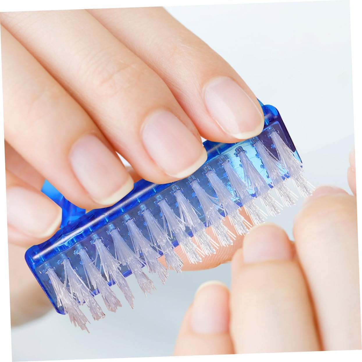 Hohopeti 12Pcs Fingernail Cleaning Brush Nail Dust Remover Tool Ergonomic Handle Flexible Head for Manicure image number 4