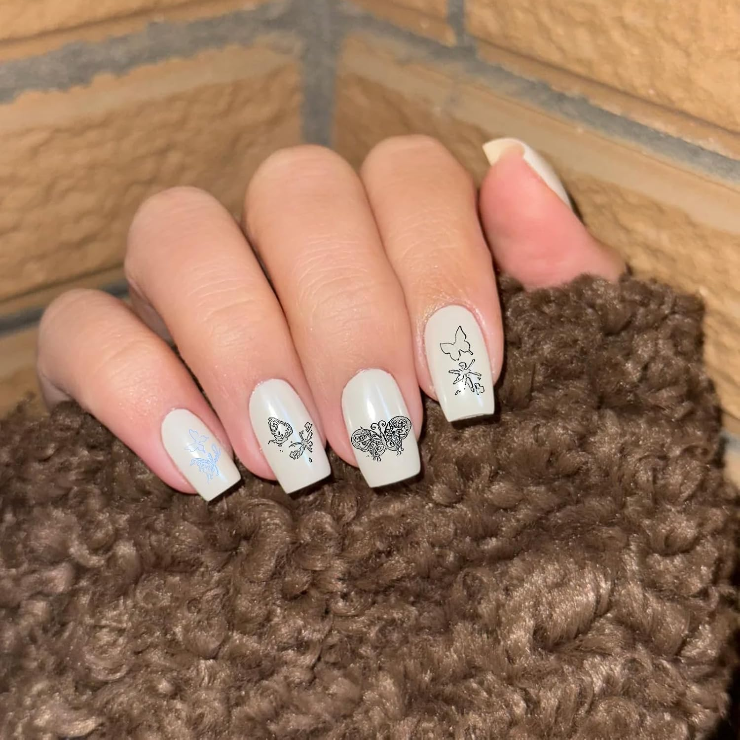 NICENEEDED Pack of 3 Nail Art Plates with Flowers and Butterflies Rectangular Stamp Plates with Flower Motif Spring and Summer DIY Print Manicure Salon Design Kit for Women image number 3