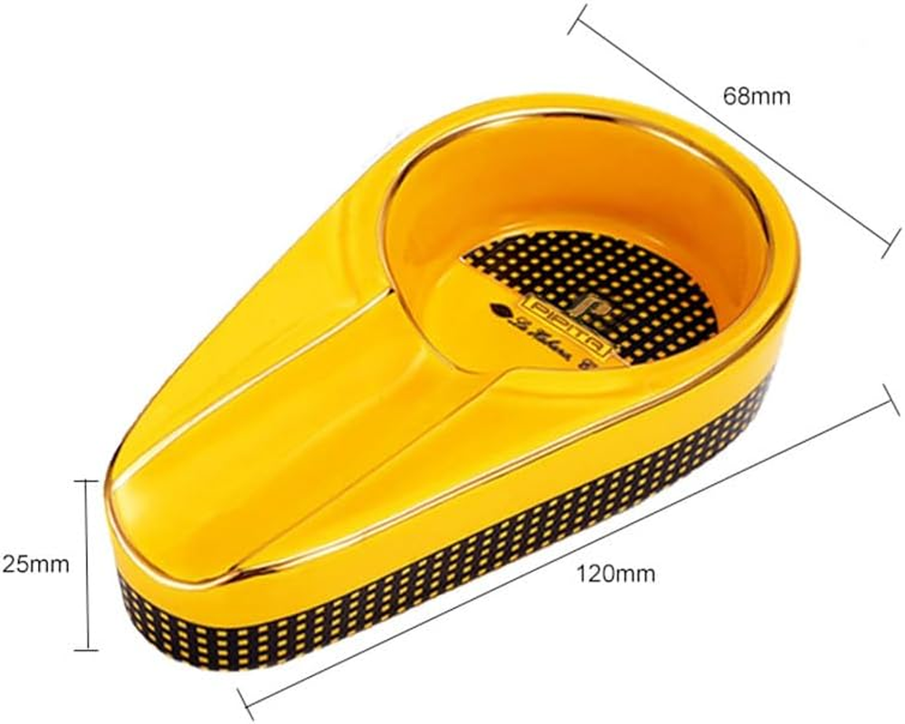 PIPITA Set of 2 Ceramic Cigar Ashtray with Holder, Fashion Ceramic Cigar Ashtray Ash Tray for Home Office Patio outside Ashtray Gifts Men image number 3