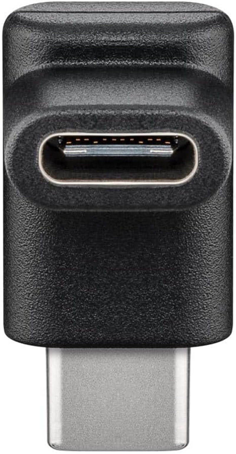 Goobay USB-C to USB-C 90 Degree Plug Adapter, Black image number 3