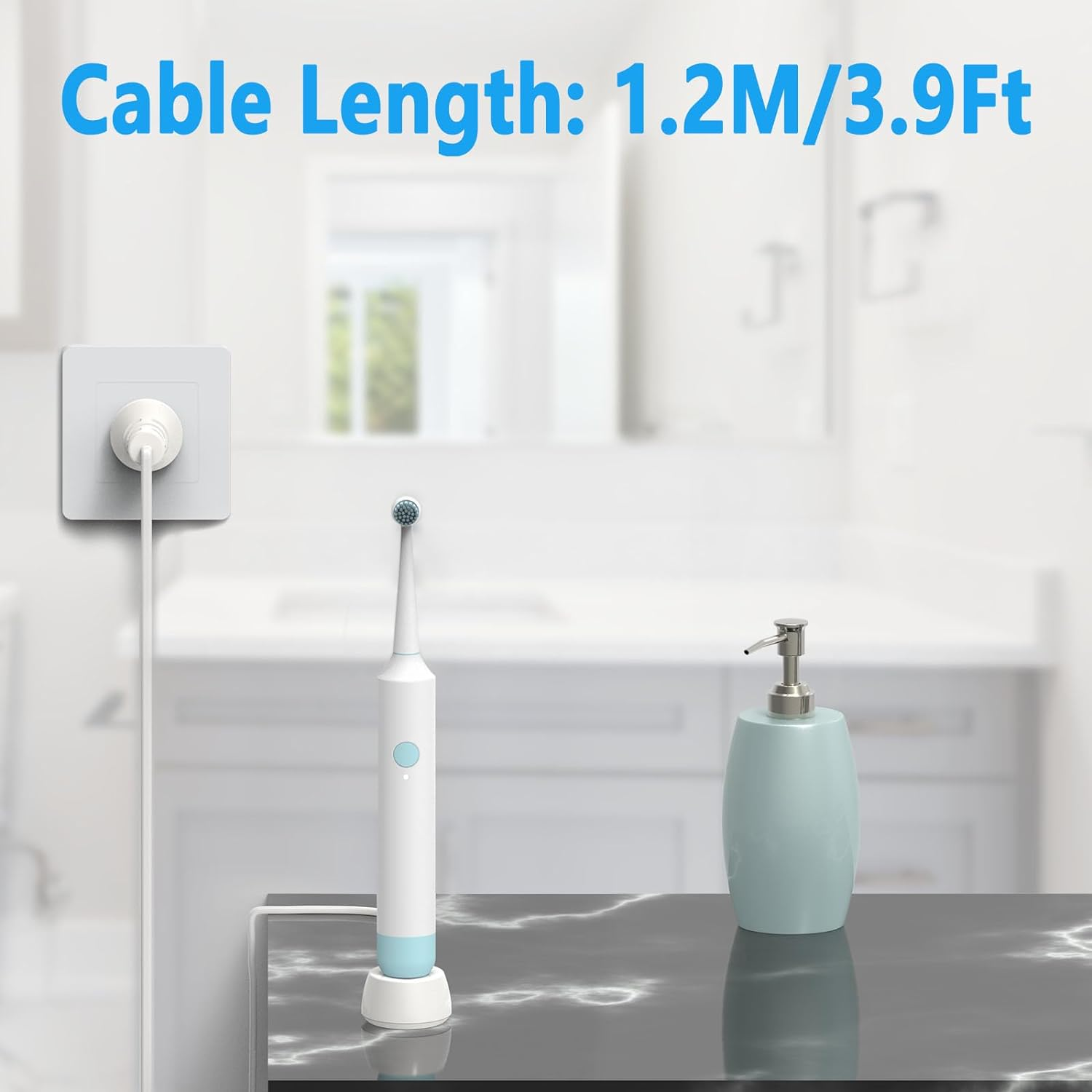 Electric Toothbrush Charger Compatible with Oral B, Braun Type 3757 Chargers Compatible with Oral B Pro 2500N,Io 4N/ 5N/ Io 6, Pro 600,Pro Series, Kids/Genius/Smart Series Charging Base Plug C0078 image number 4