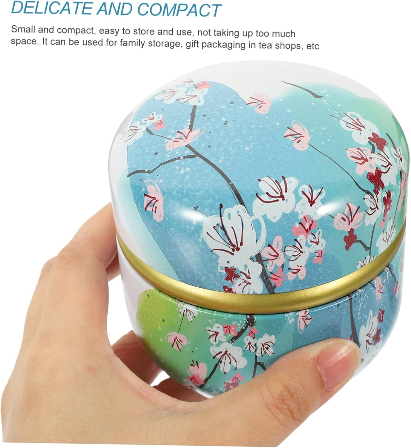 CIYODO 2Pcs Tinplate Storage Jars Multi-Function Tea Canisters Sealed Household Kitchen Supplies Candy Jar for Home Office Use