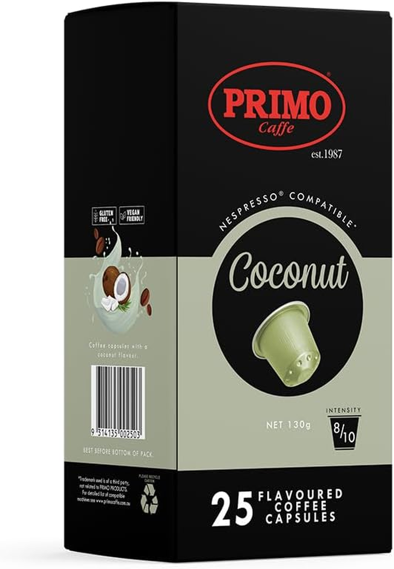 Primo Caffe Coconut Flavoured Coffee Capsules 25/Box