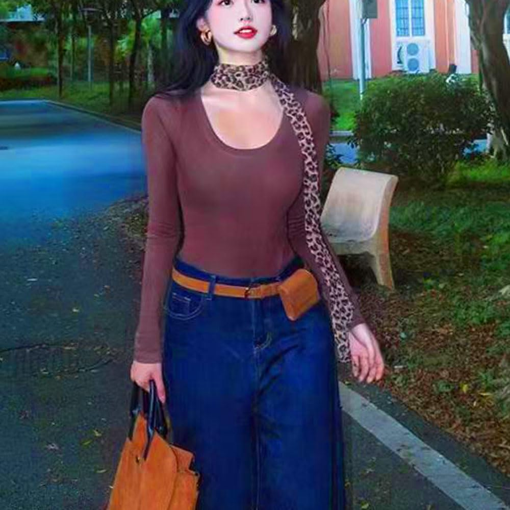 Long Thin Skinny Scarf Satin Neckerchief Ribbon Tie Waist Belt for Women image number 6