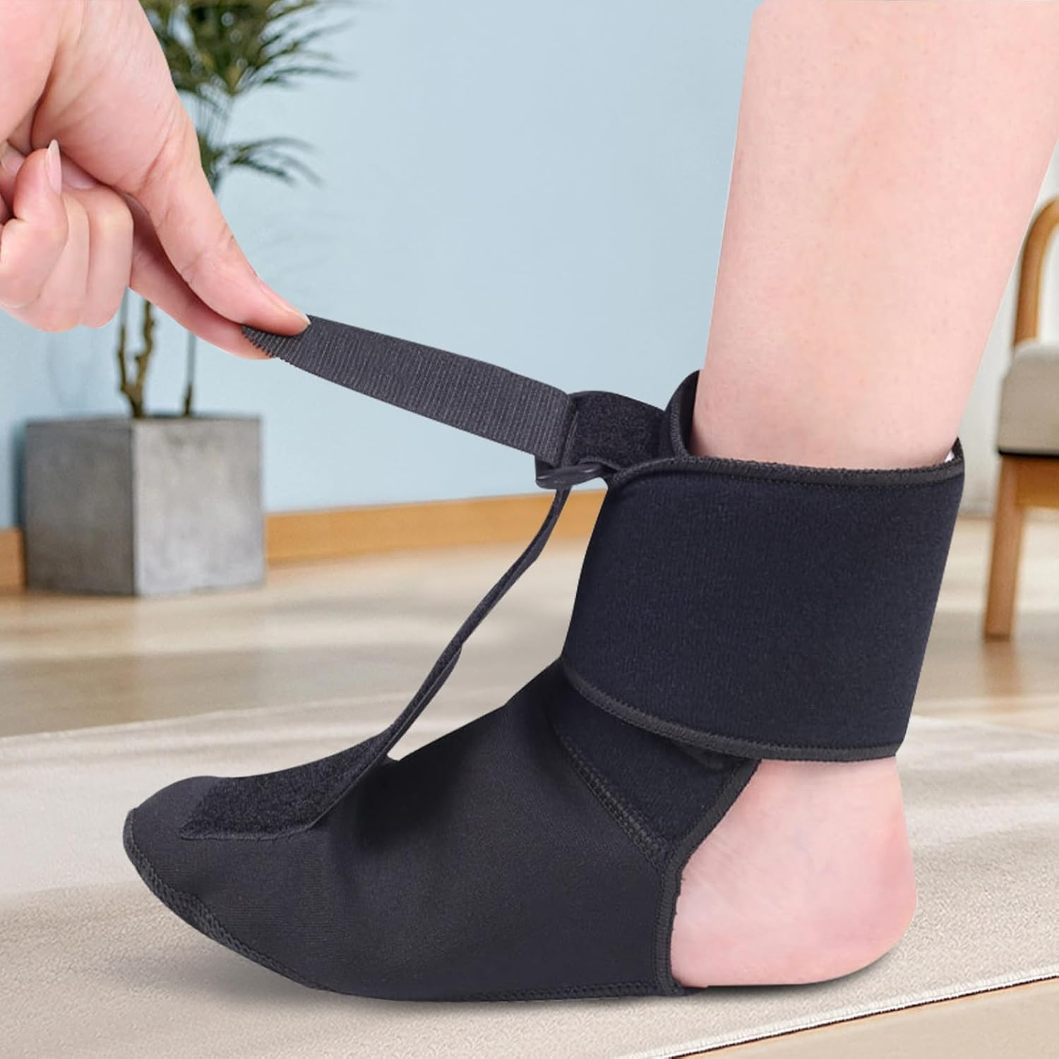 Yitexin Plantar Fasciitis Night Splint, Adjustable Plantar Fasciitis Relief Brace, Dorsal Night Splint for Plantar Fasciitis Women Men, Plantar Fasciitis Boot for Achilles Tendonitis Drop Foot (Black, L) image number 6