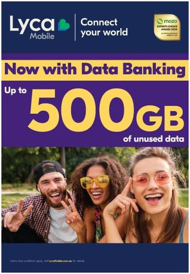 Lyca Mobile Unlimited Plan M Prepaid SIM 120GB $40 for $12 image number 1