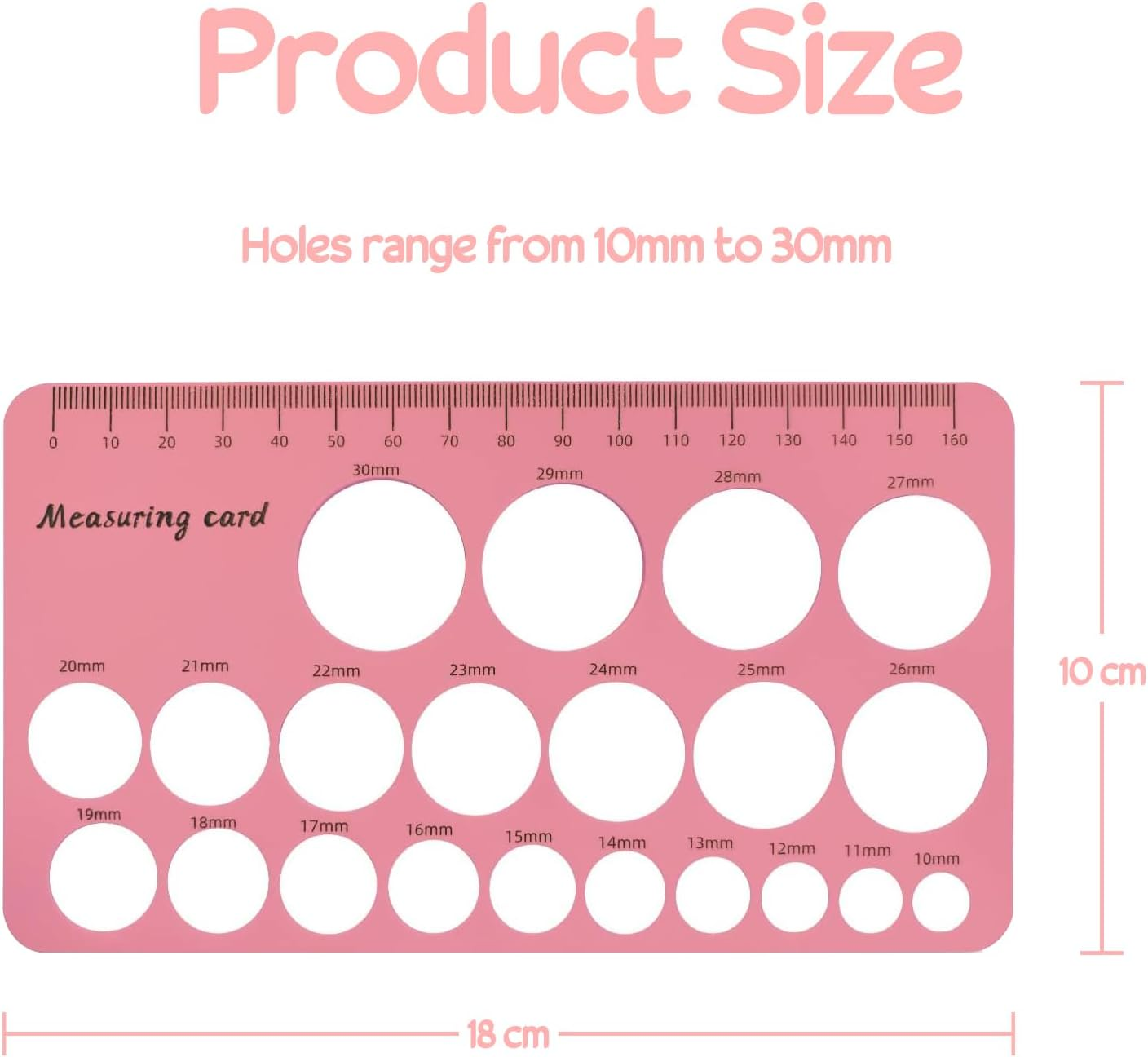 Nursi Luna Nipple Ruler for Flange Sizing, Nipple Measurement Tool for Flanges, Silicone and Soft Nipple Flange Measure Tool, Breast Pump Nipple Size Ruler for New Mothers image number 2