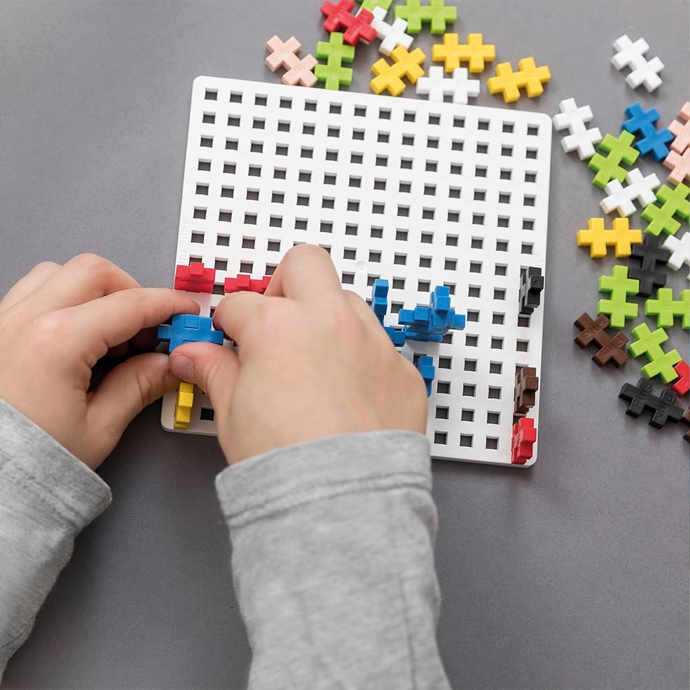 Plus-Plus Building Block 100-Pieces Set in Blue Travel Case