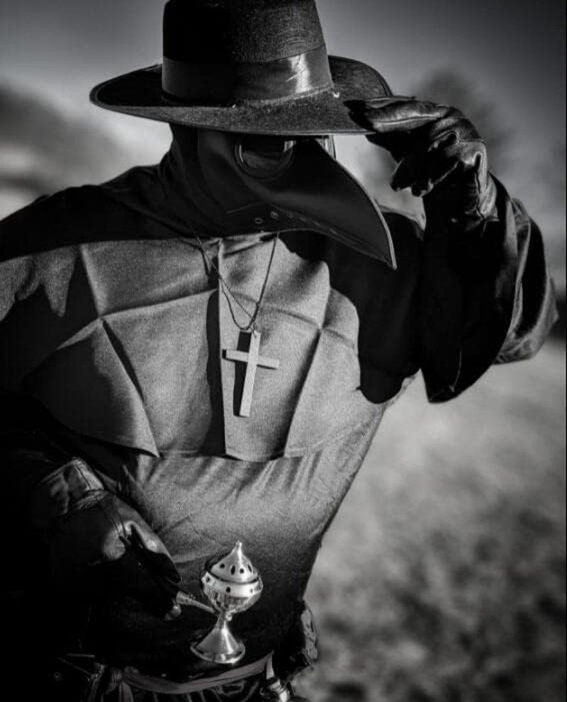 Raxwalker Plague Doctor Bird Mask Long Nose Beak Cosplay Steampunk Halloween Costume Props image number 2