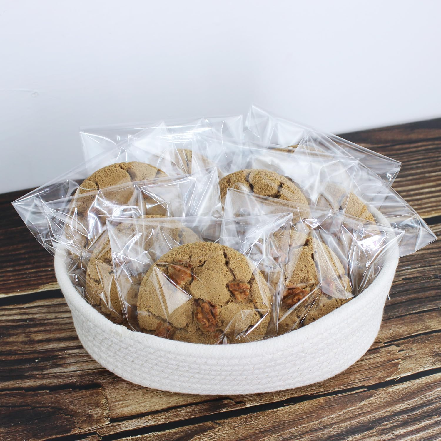 Cellophane Self Adhesive, Small Cookie with Seal, 200Pcs Clear Plastic Treat Bags, Individual Cookie Bags, Perfect for Goodies, Party Favors, Snacks, Gift Wrapping 9X16Cm (9X16Cm) image number 6