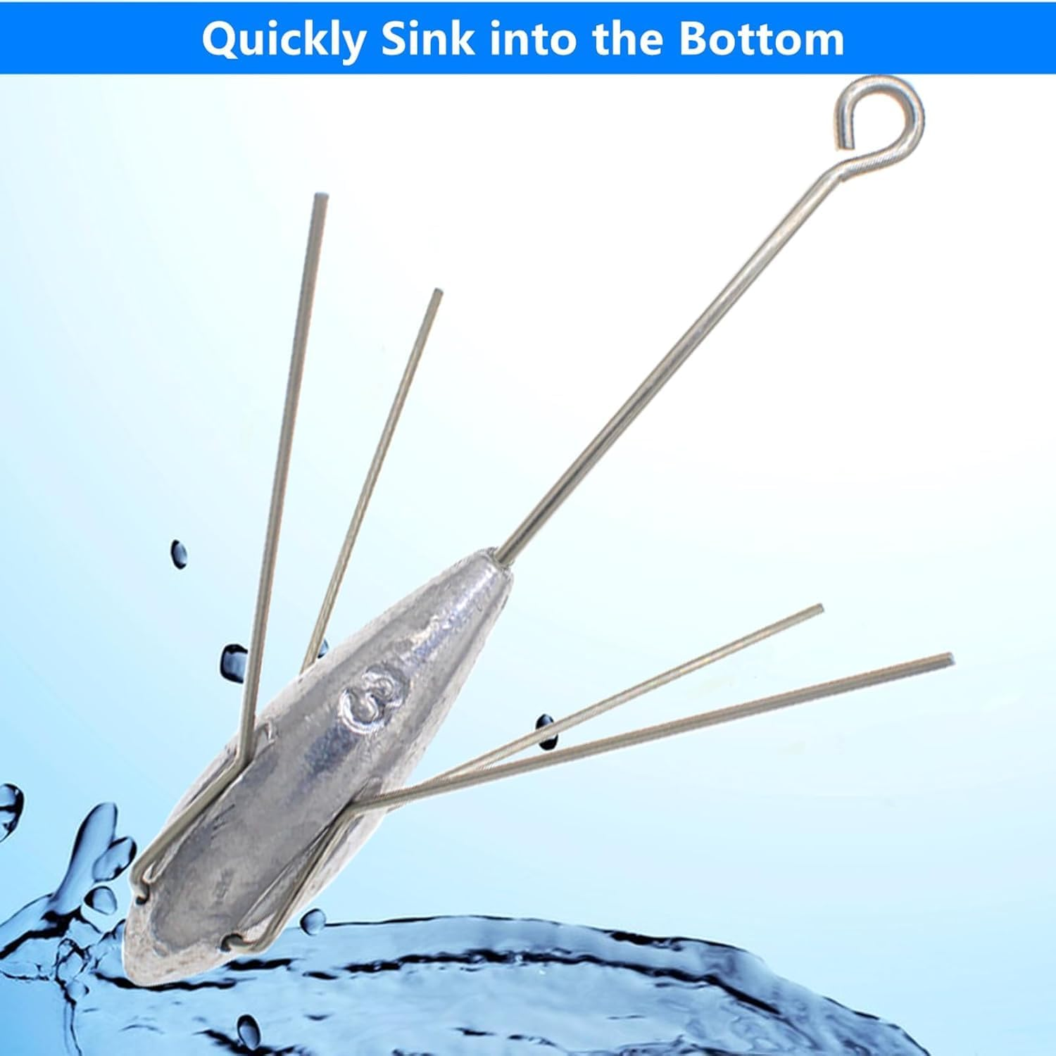 Sputnik Sinker Fishing Weights Lead Fishing Equipment Long Tail Surfing Casting Spider Sinkers for Catfish Saltwater Beach Sand Ocean image number 2