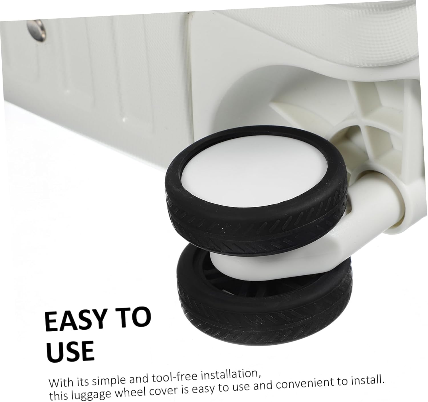 WRITWAA 8Pcs Luggage Wheel Protectors Wheel Covers for Luggage Silicone Protector Covers