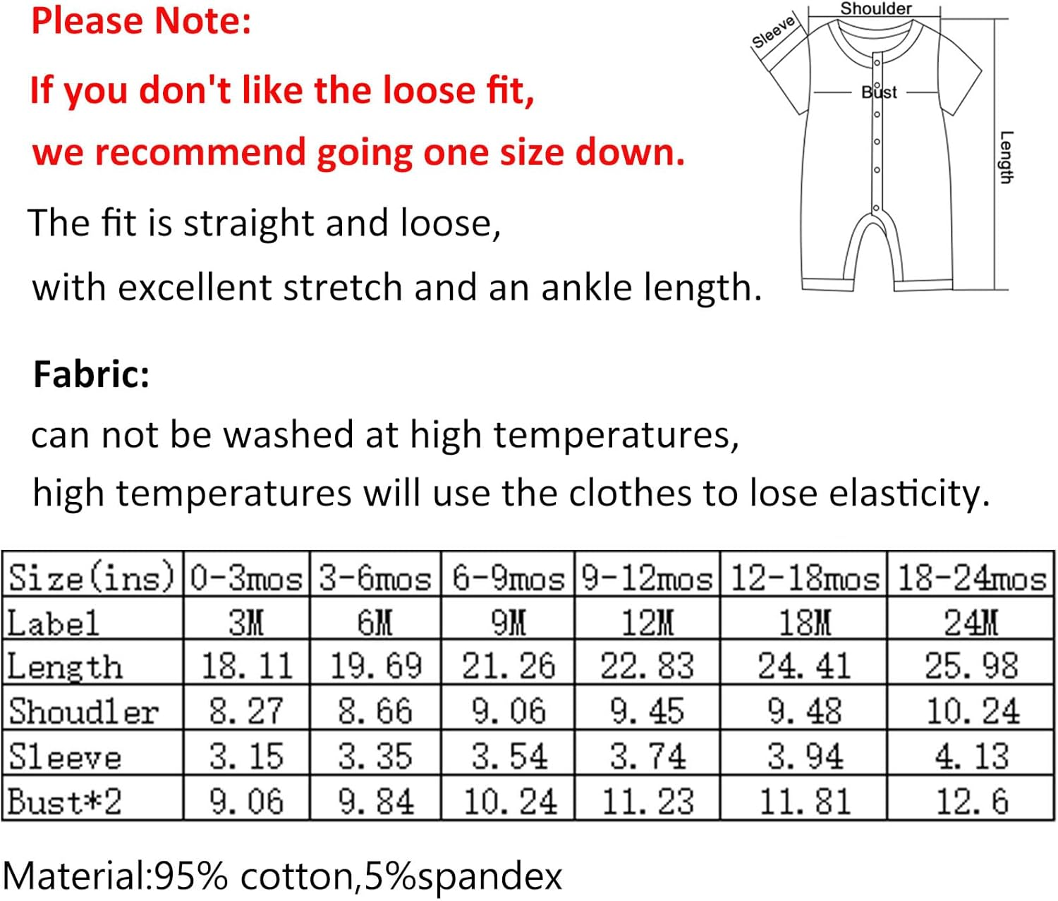 Ruliby Baby Romper Summer Breathable Infant Clothes Set 0-24 Month image number 5