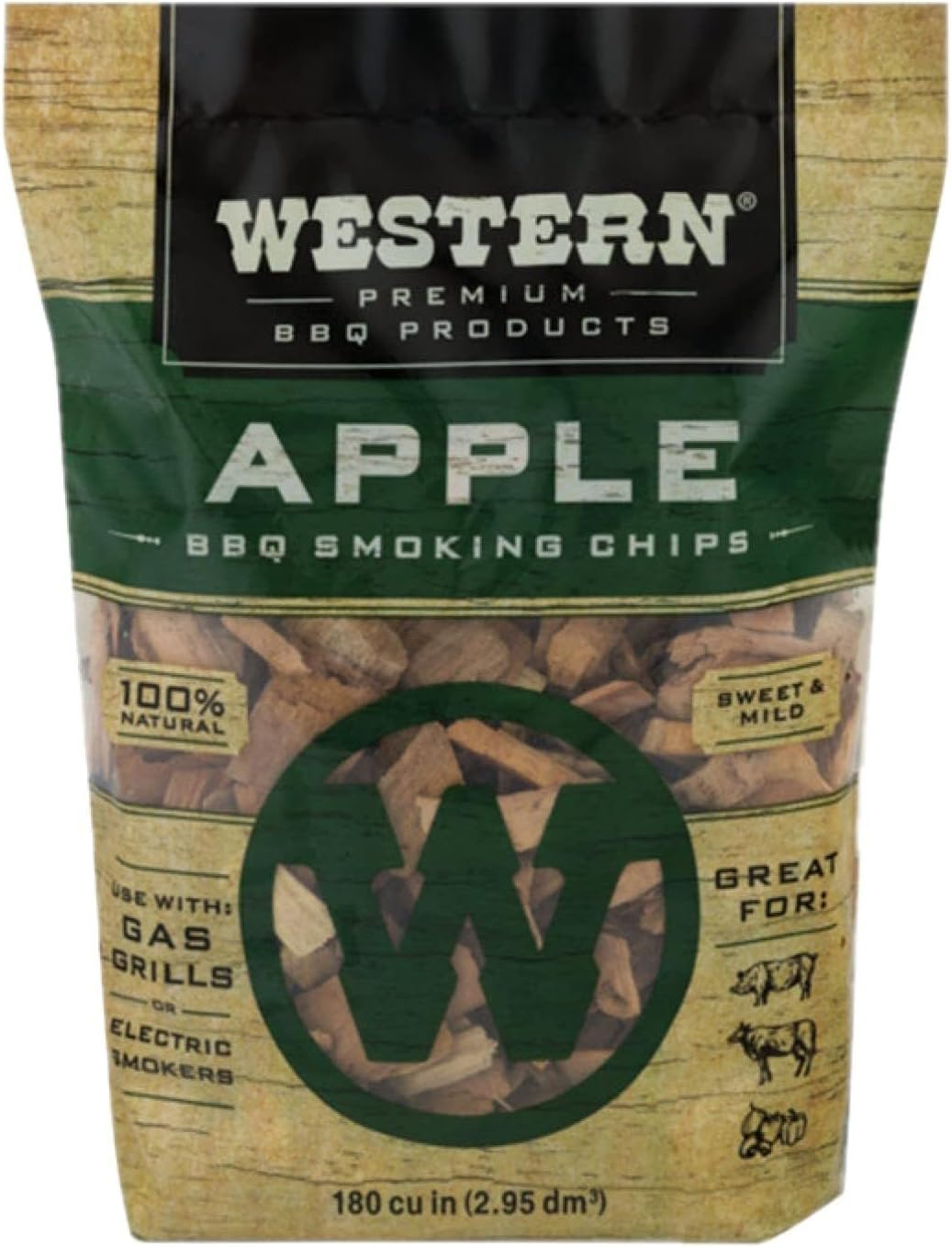 Western Mesquite BBQ Smoking Wood Chips, 180 Cubic Inches