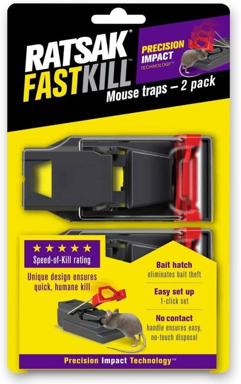 Ratsak Fast Kill Mouse Trap 2Pk