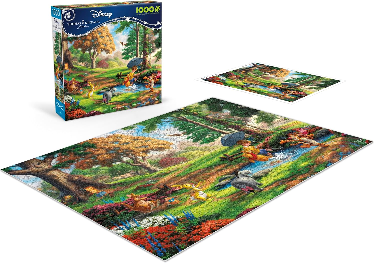 Ceaco - Thomas Kinkade - Disney - Winnie the Pooh - 1000 Piece Jigsaw Puzzle image number 1