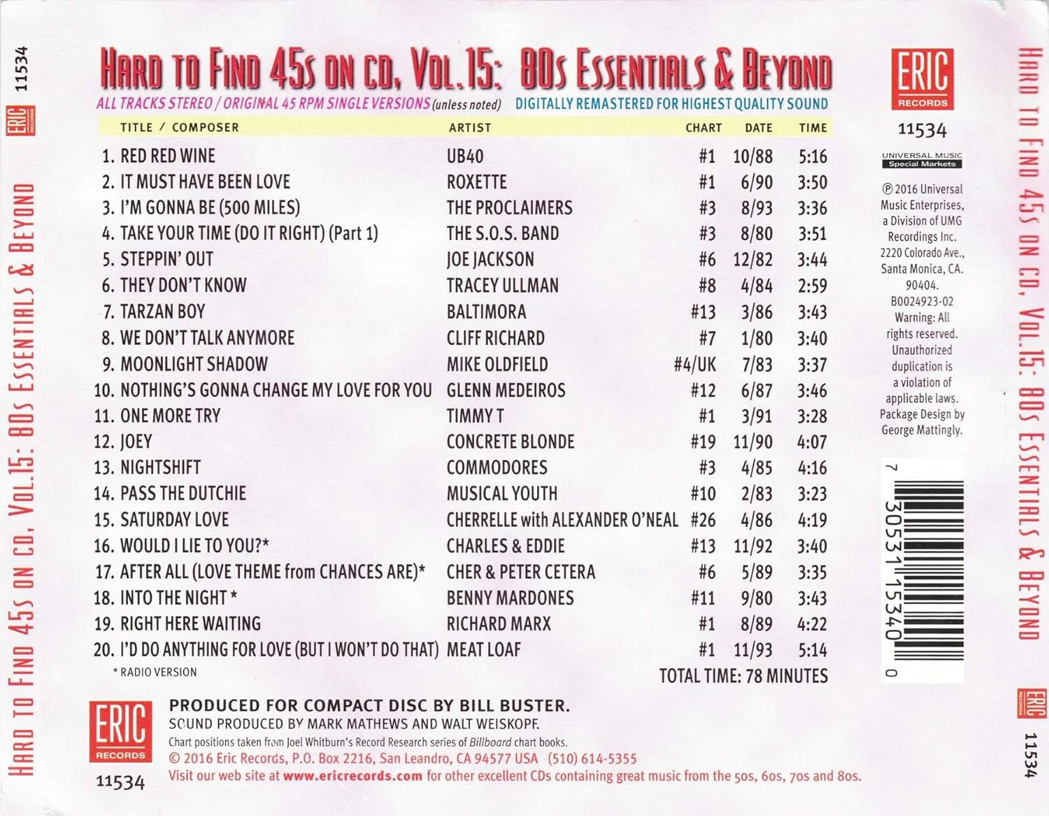 Hard to Find 45S on Cd Vol.15: 80S Essentials & Beyond