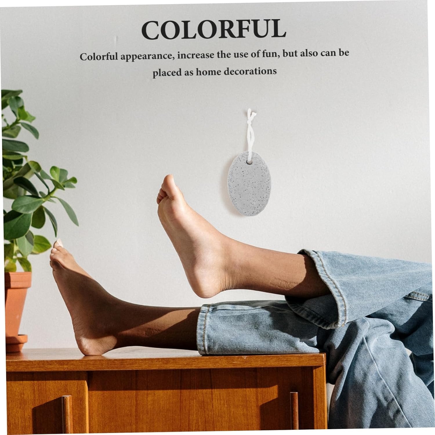 PRETYZOOM Natural Foot Pumice Stone for Feet Lava Pedicure Tools Hard Skin Callus Remover for Feet and Hands Light Grey image number 2