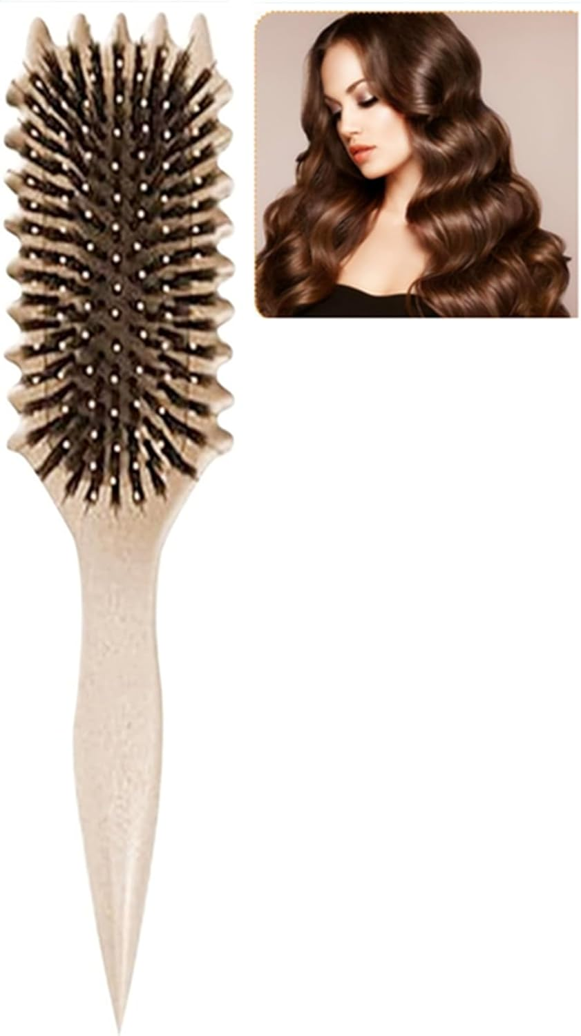 Curl Define Styling Brush, Curling Brush for Men and Women or Hair Salon Com Bing Tool (White) image number 5