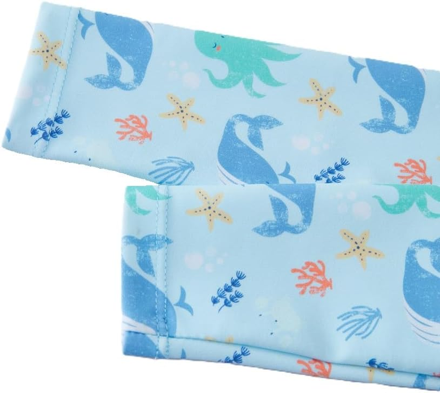 Big Softies Long Sleeve Rashie with Short & Hat - Whale, Size 0 image number 6