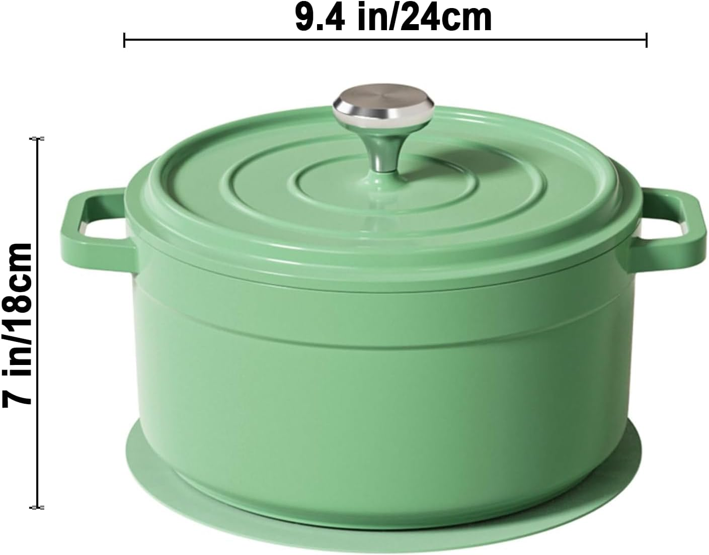 Granite Casserole Soup Pot with Lid, 4.7L, Dual Handles, Small Cookware for Braising image number 4