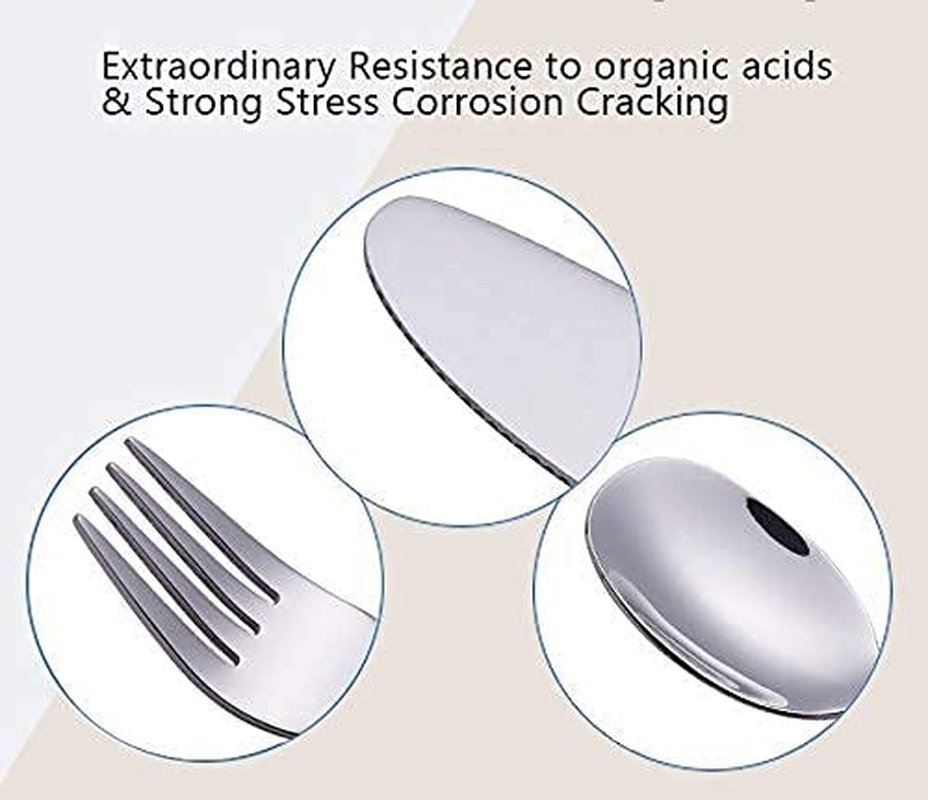 Exzact Children'S Cutlery Stainless Steel 6Pcs/ Kids Fork and Spoon Set/Toddler Flatware - 3 X Forks, 3 X Dinner Spoons - Dog & Bunny Engraved - Silver image number 5