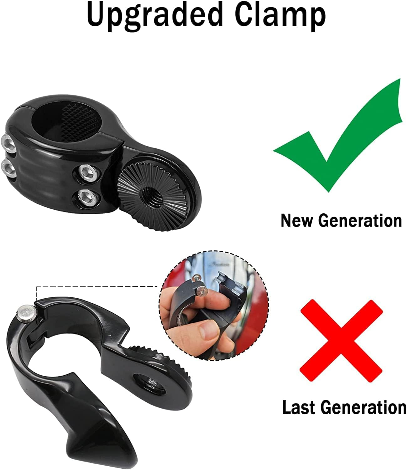 Highway Pegs Foot Rest Fit for Harley Sportster Dyna Touring Street Glide Road Glide Road King Electra Glide with 1.25 Inch Highway Bar (Black) image number 1