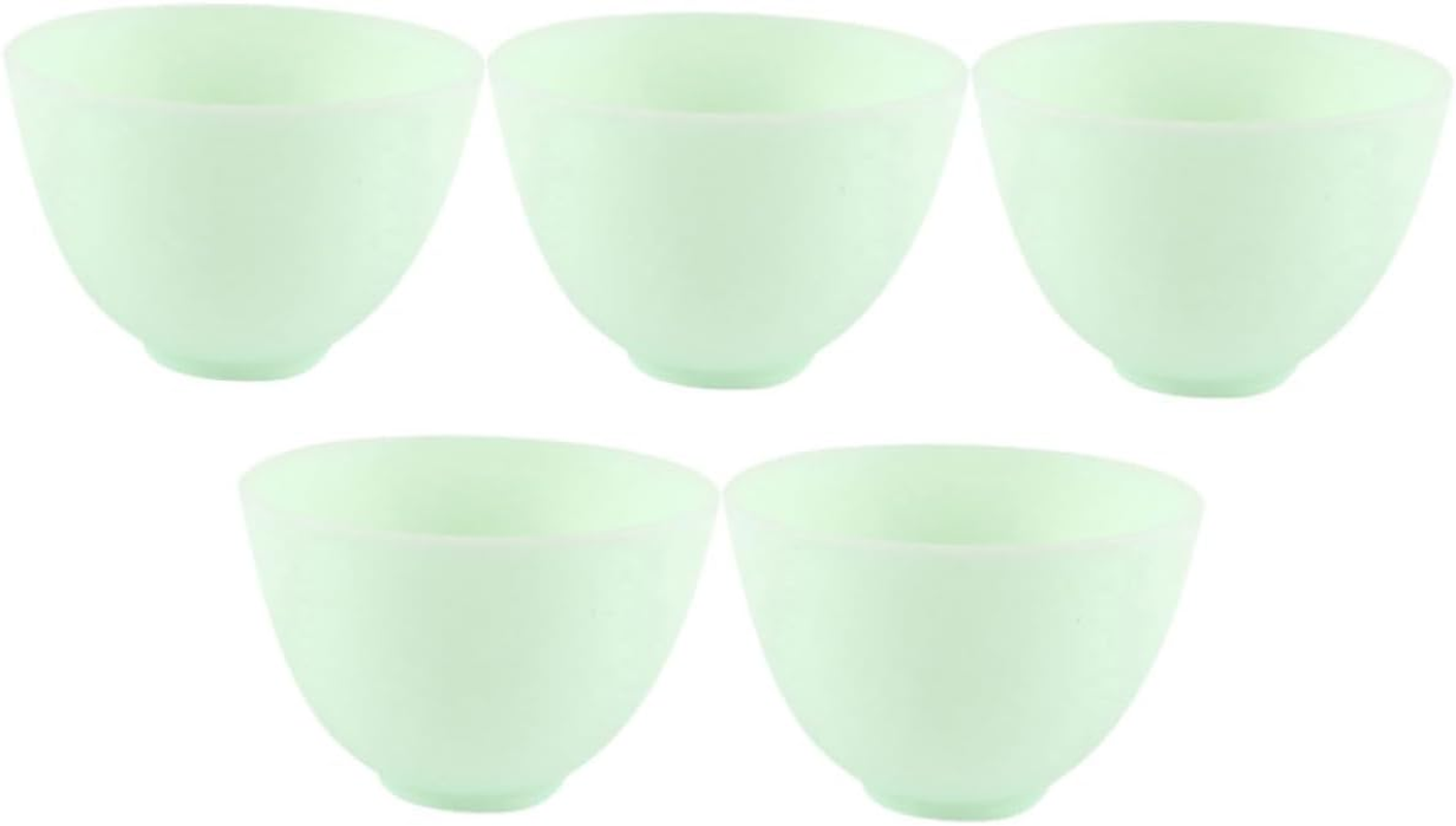 Healeved 5Pcs Silicone Mask Mixing Bowl DIY Mask Bowl Facial Beauty Salon Tool Mixing