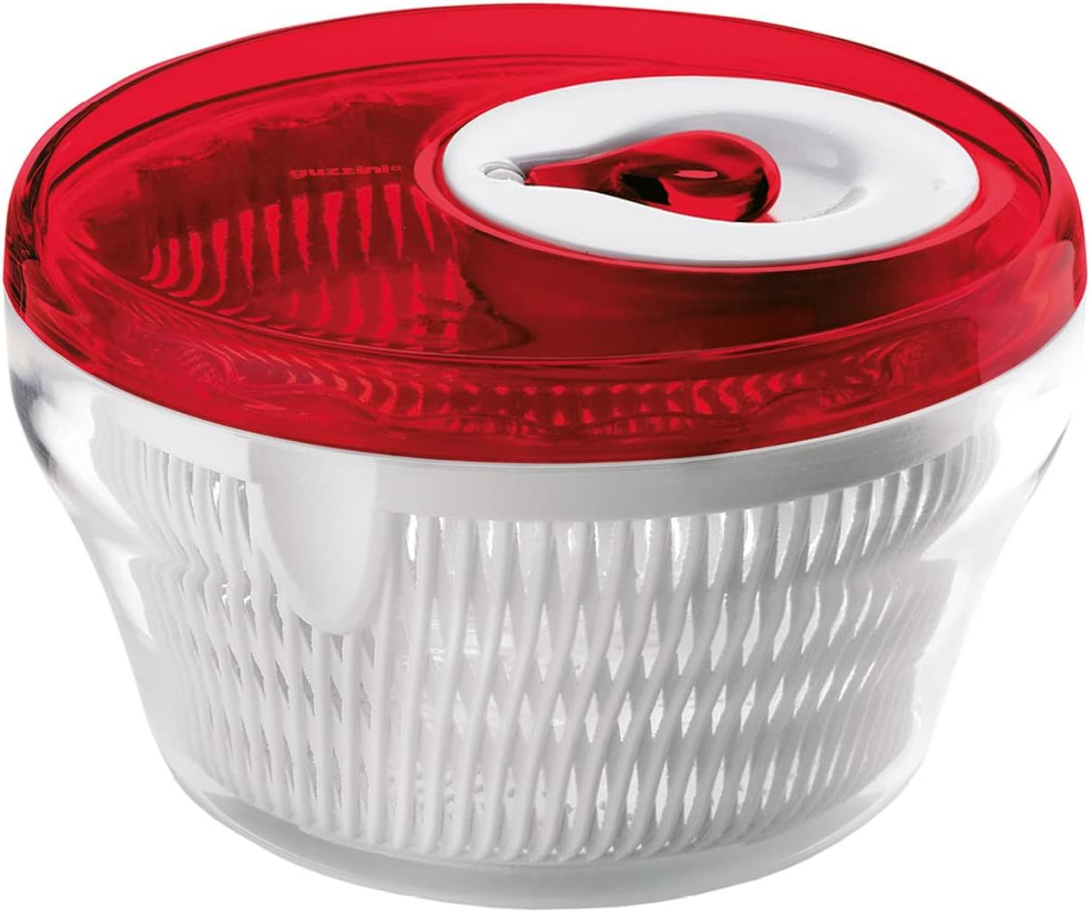 Guzzini - Kitchen Active Design, Salad Spinner - Transparent, Diameter 28 X Height 18 Cm - 1690000