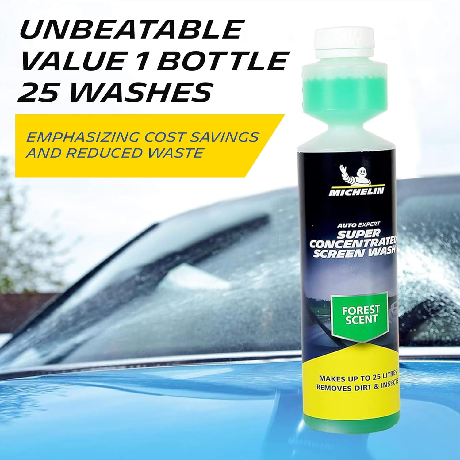 MICHELIN MC31999 Super Concentrated Glass Water Additive, Spring Scent &ndash; 250Ml Windshield Washer Fluid Enhancer image number 6