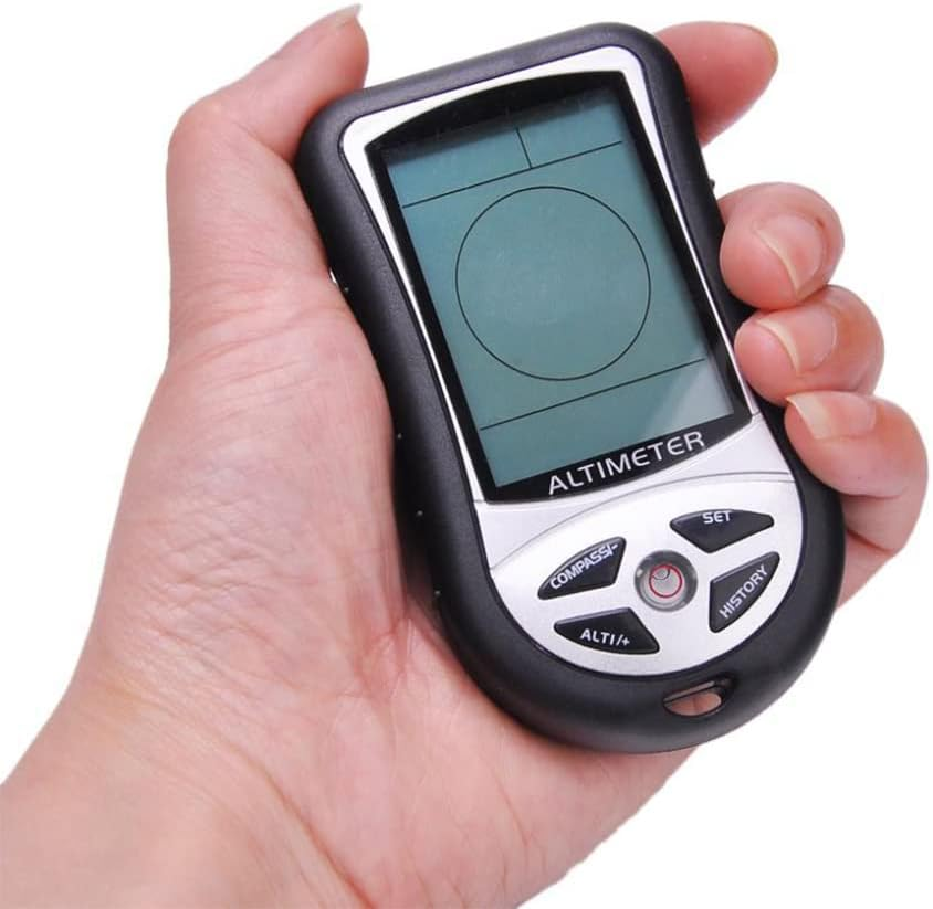 8-In-1 Multifunctional Electronic Altimeter Barometer LCD Digital Compass Thermometer Portable Handheld Height Gauge Weather Forecast Barometric Pressure Tester Air Gauge image number 1