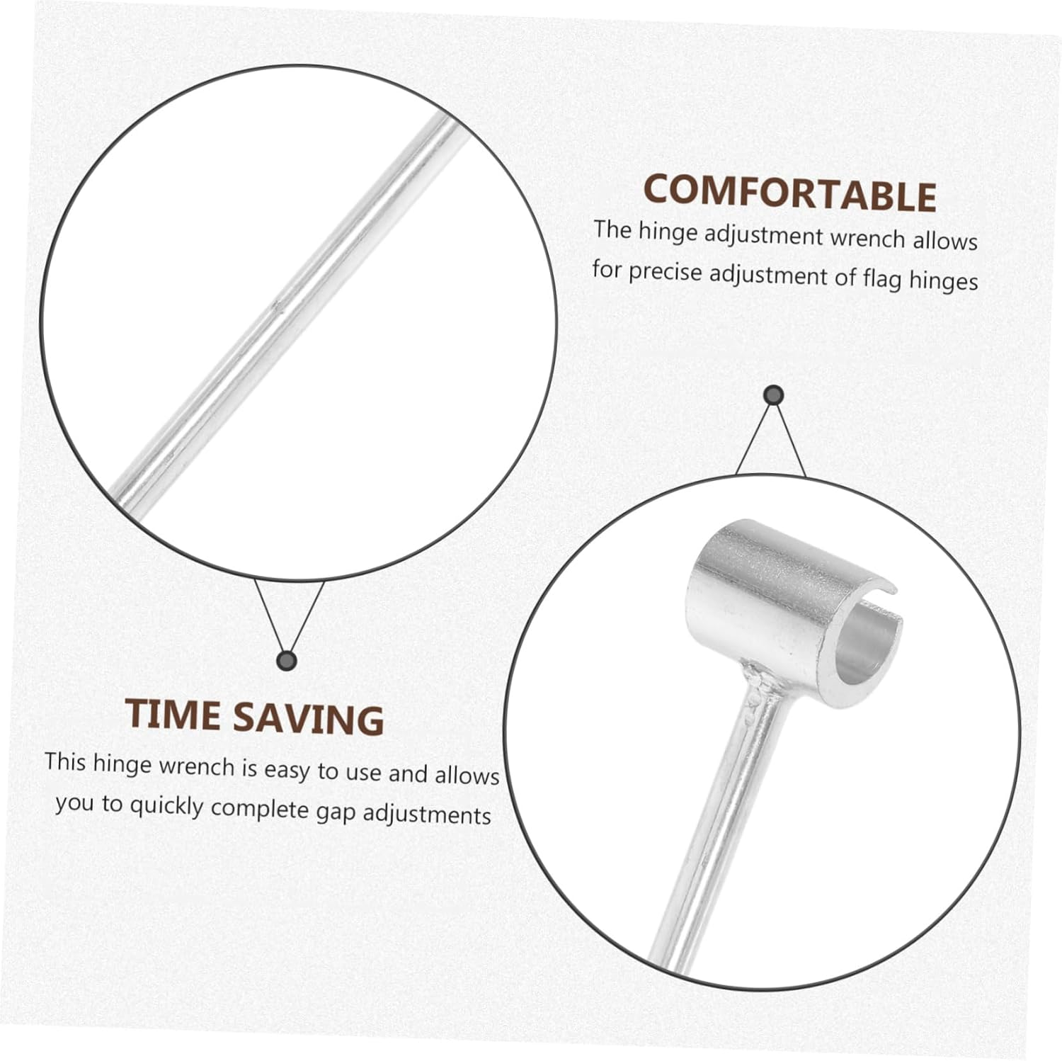 ABOOFAN 2Pcs Spanner Wrench Hinge Gap Adjusting Tool for Door Hinge Repair Portable Design