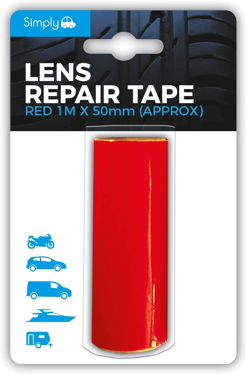 Simply 2253 Lens Tape, Red