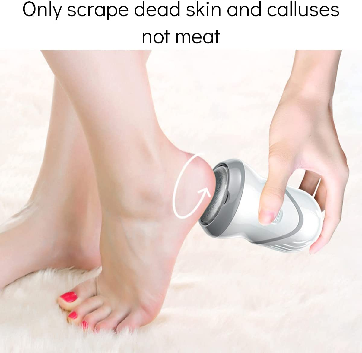 Electric Feet Callus Remover Portable Rechargeable Foot Grinder Foot File Pedicure Tools with Vacuum Adsorption Pedicure Foot Care Tools for Feet Cracked Heels and Dead Skin