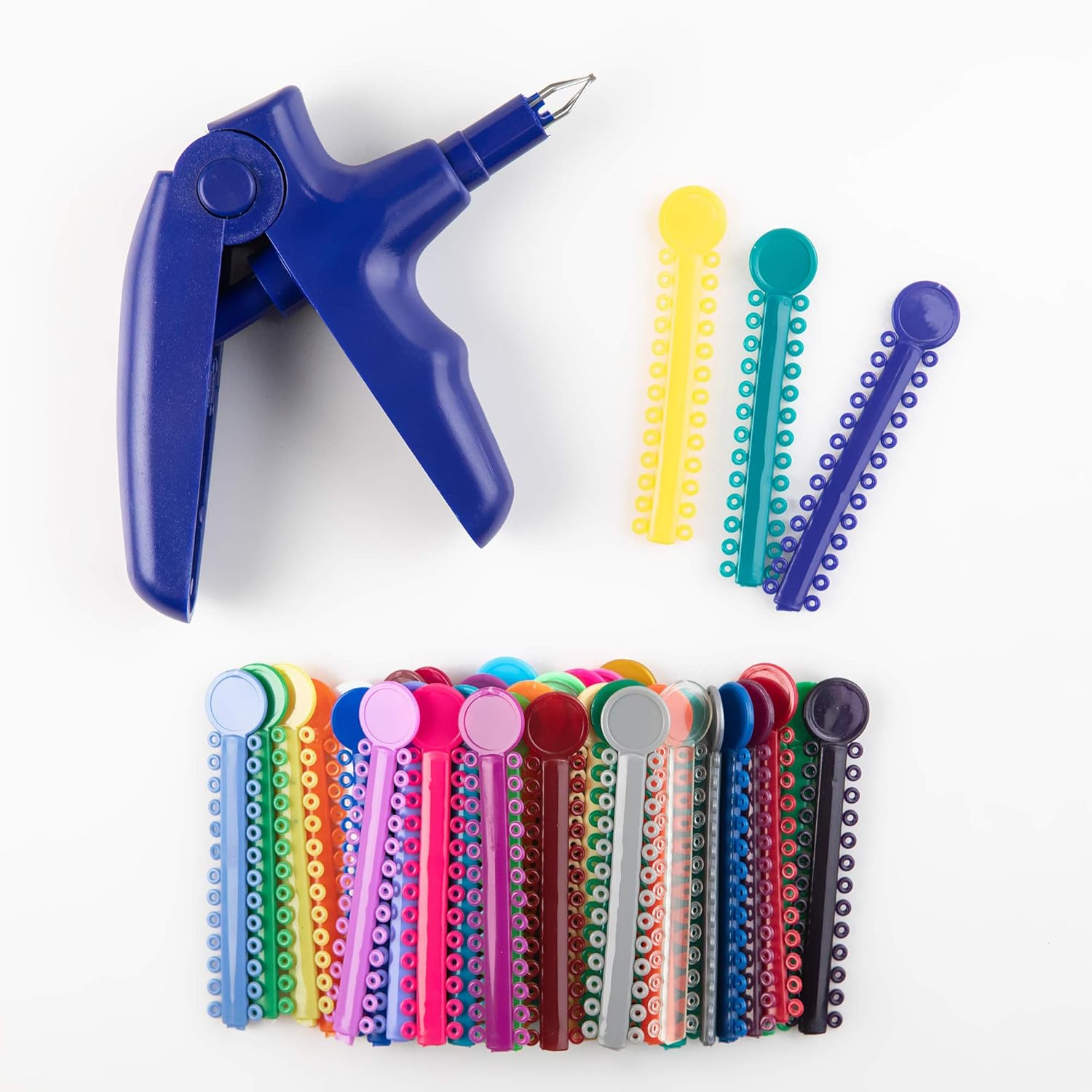 LOVEWEE Dental Orthodontic Ligature Ties and Orthodontic Ligature Gun Tools Teeth Orthodontic Ligature Ring Rubber Bands Multi-Color(1040 Pcs/Bag)