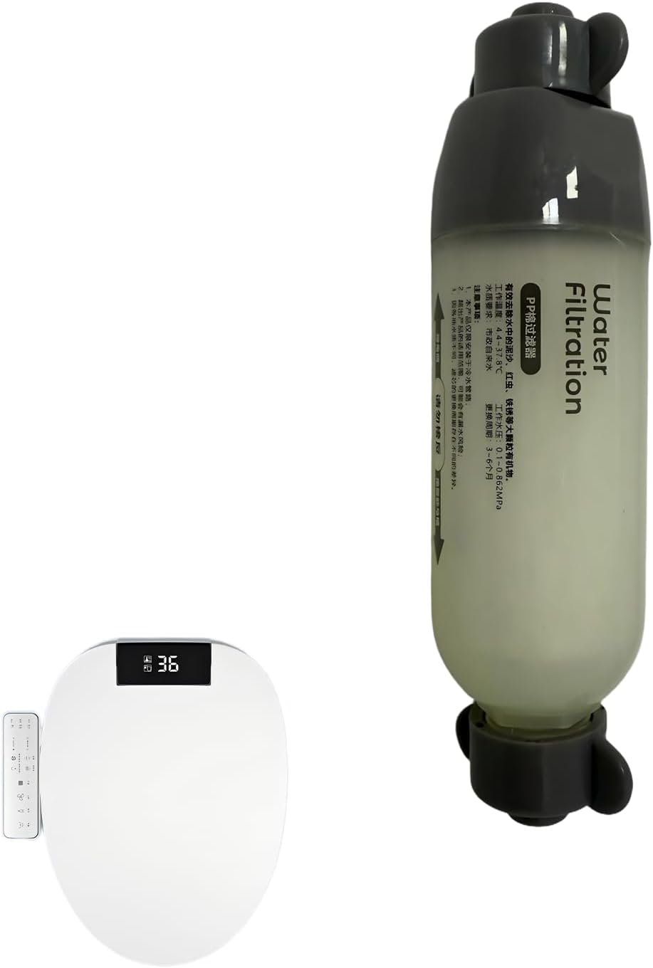 Bidet Toilet Seat Filter, Applicable to Models 1807B-S, 1807B-L, 1807A-1-S