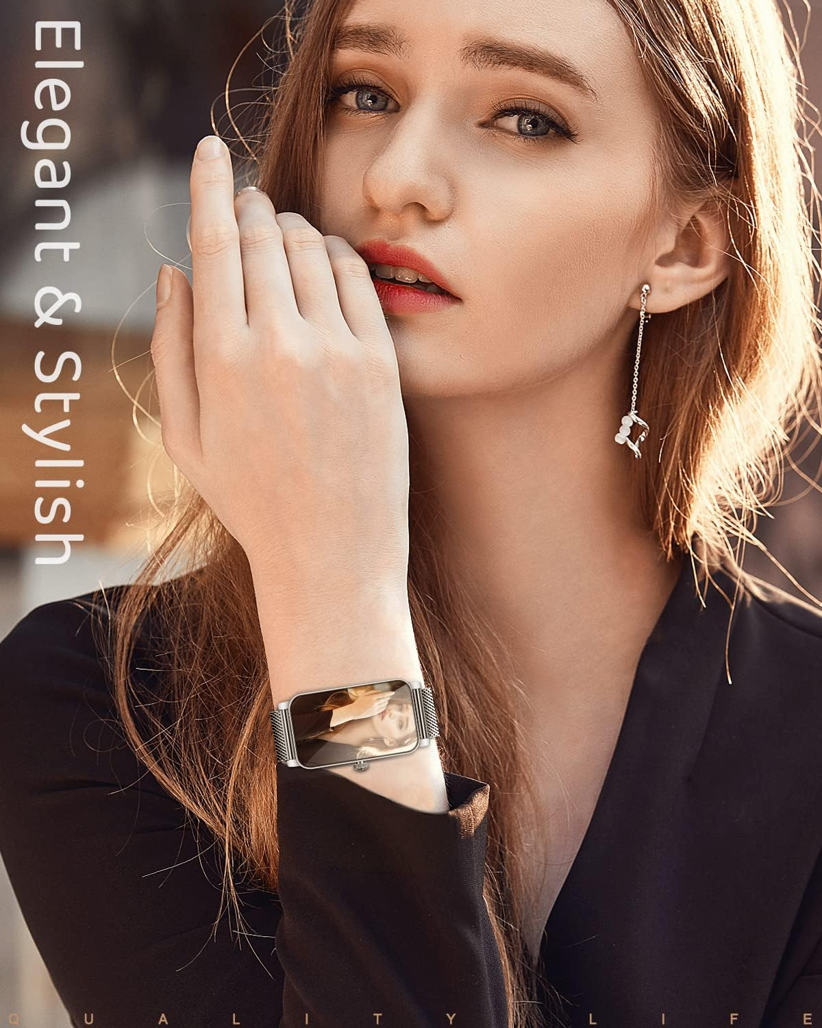 BOCLOUD Smart Watch, Smart Watches for Women Men, Iphone Android Smart Watch with Blood Oxygen/Heart Rate/Sleep Monitor, IP68 Waterproof Fitness Tracker with 12 Workout Modes (Silver), Silver, M, Elegant, Classic, Casual, Sport, Health image number 1