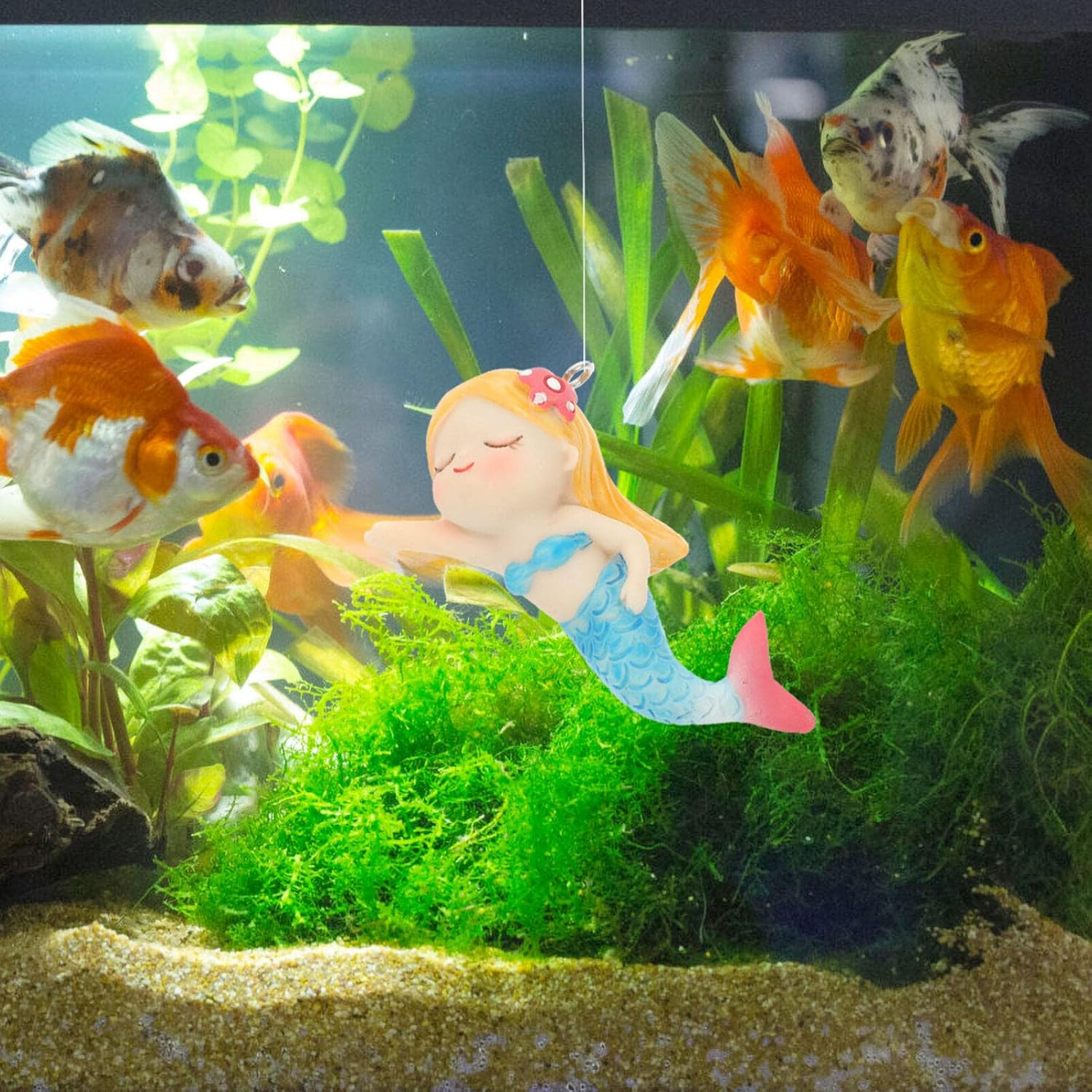 FRCOLOR Adorable Mermaid Figure Wear-Resistant Aquarium Toy Decorative Fish Tank Ornament image number 6