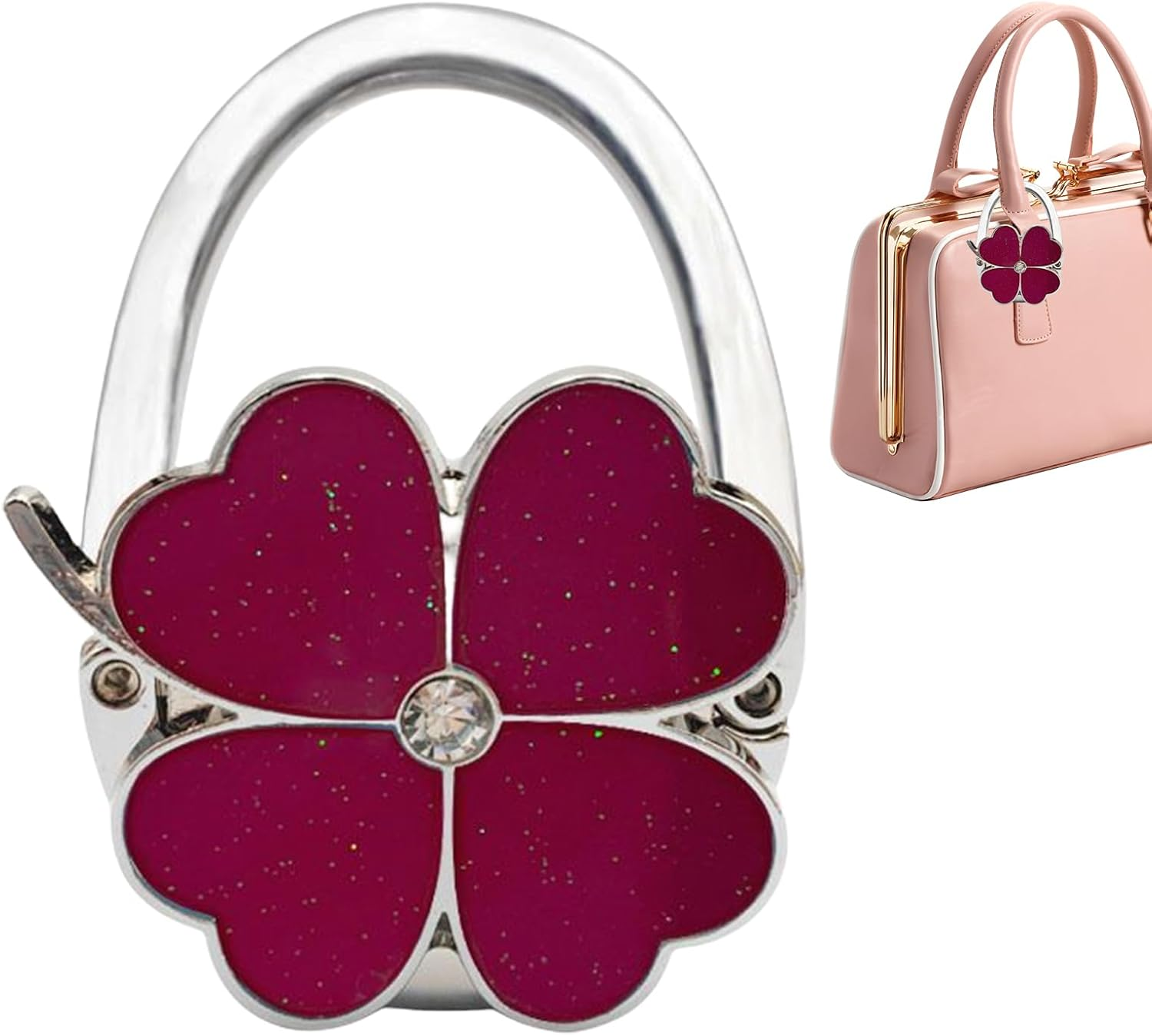 Purse Hanger for Table - Zinc Alloy Handbag Hanger for Table | Non Slip Compact Desk Bag Holder for Umbrellas Cups Headphones Backpacks