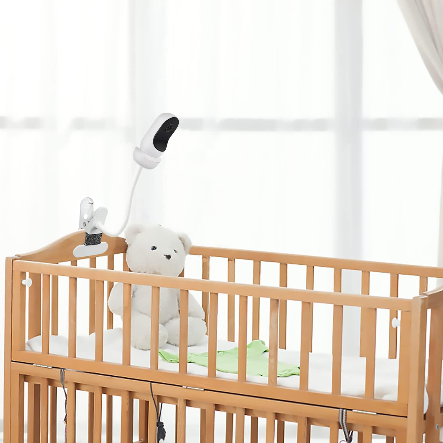 AOZTSUN Baby Monitor Mount, Compatible with Owlet Cam/Duo & Other Cameras, 15.7In Flexible Clip, Wall Mount, Metal, Adjustable image number 2