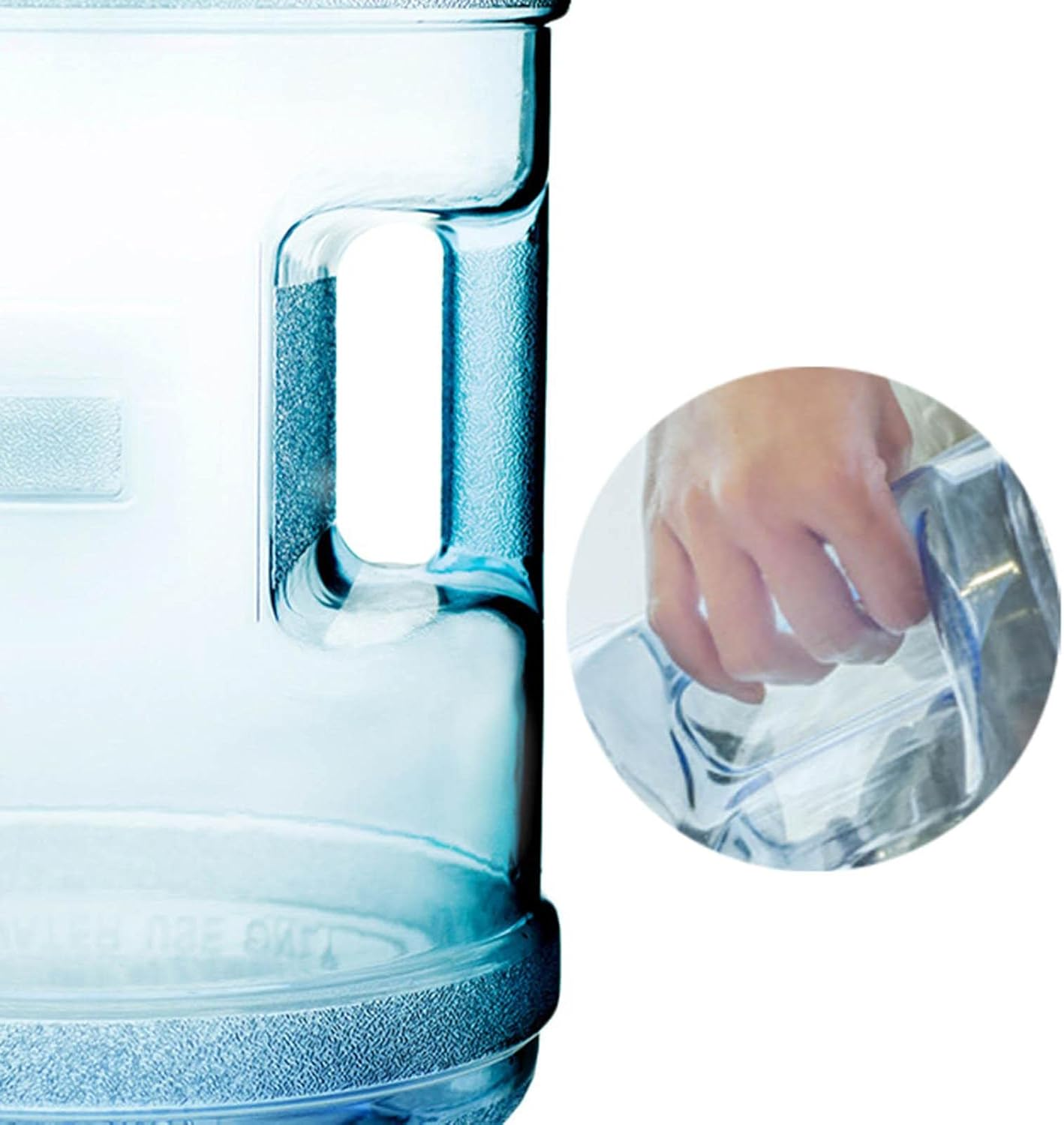 Koolsoo Thickened Water Dispenser Bottle Jug Plastic round Mineral Water Barrel Reusable Bottled Water Bucket for Camping Outdoor Car Washing Picnic, 18.9L image number 2