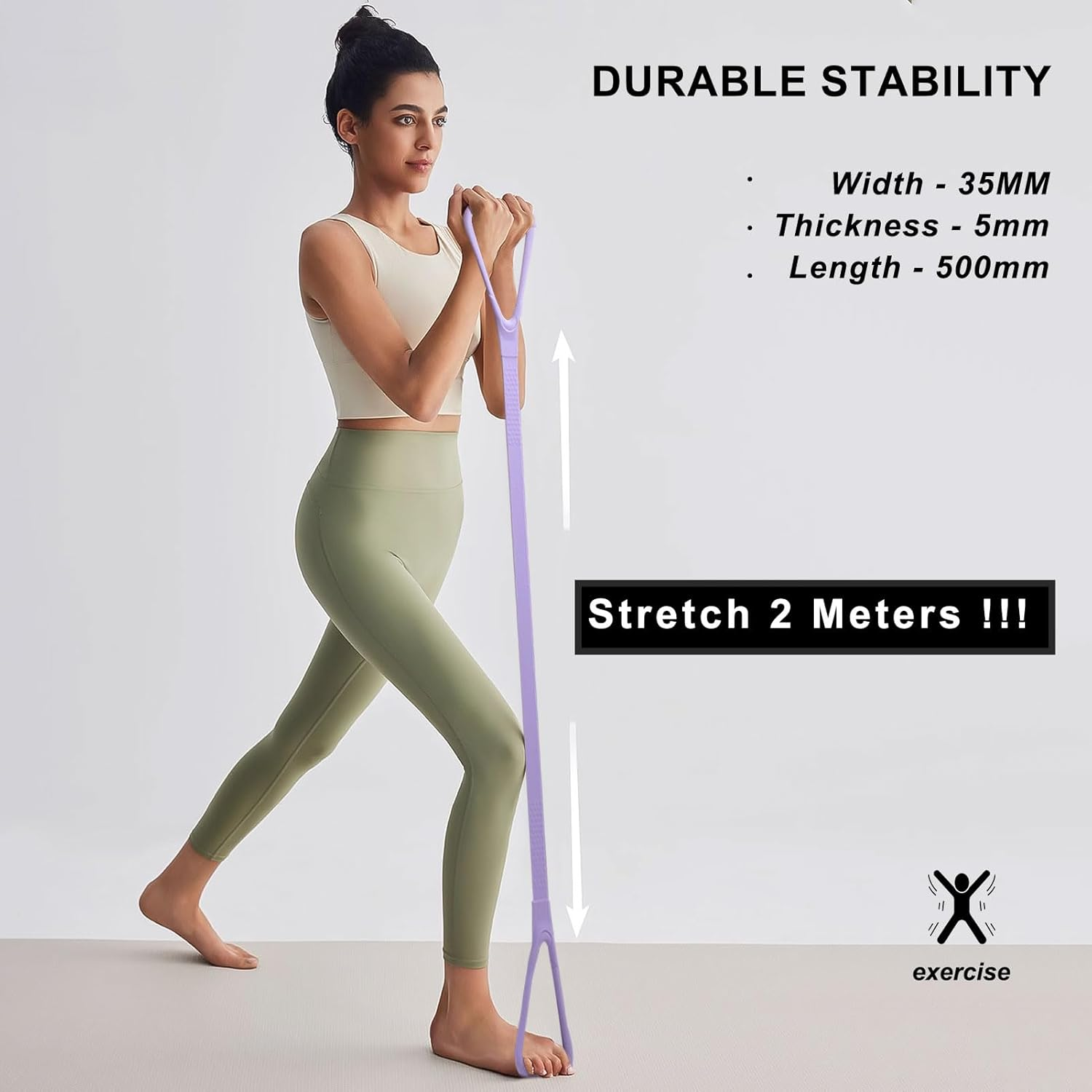 MODY RODY Figure 8 Fitness Resistance Bands for Women | Shoulder Stretch Bands with Handles | for Workout Arm Back Exercise Bands at Gym Home image number 4