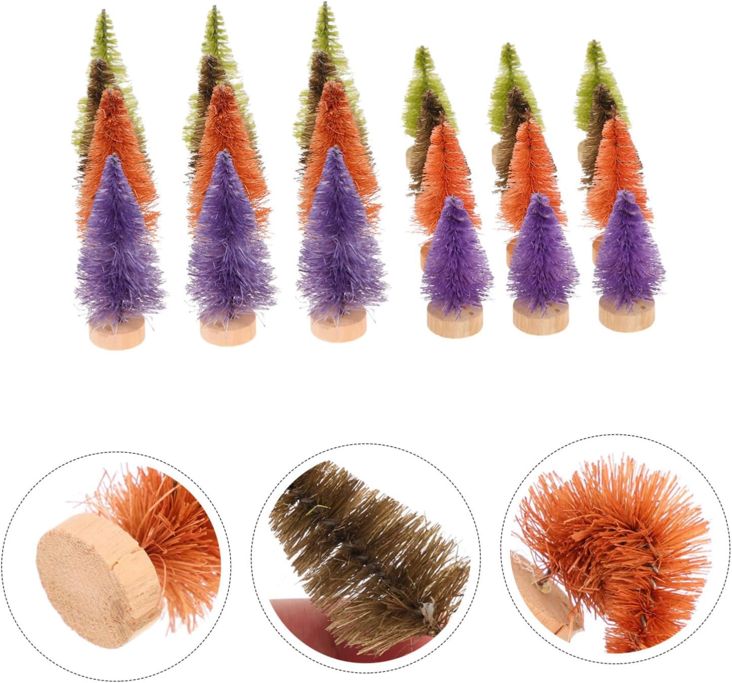 24Pcs Mini Christmas Tree Decorations Desktop Artificial Xmas Tree Ornaments for Christmas Shape Home and Festival Scene Decor image number 2