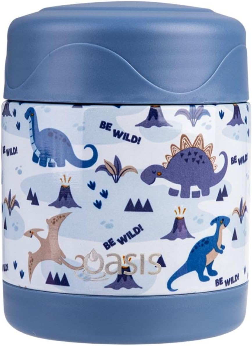 Oasis Stainless Steel Double Wall Insulated Kid'S Food Flask 300Ml - Dinosaur Land image number 3