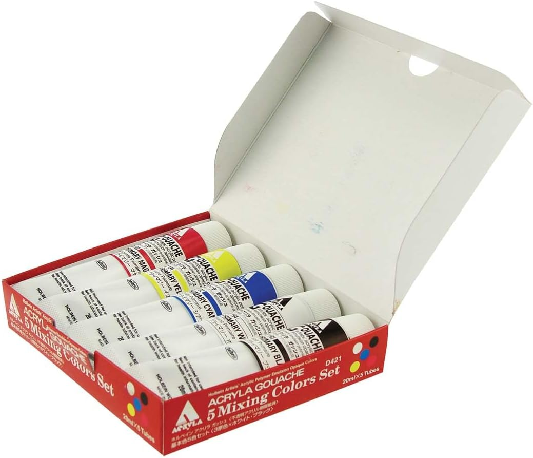 Holbein - Acryla Gouache 5-Color 20Ml Mixing Color Set image number 4