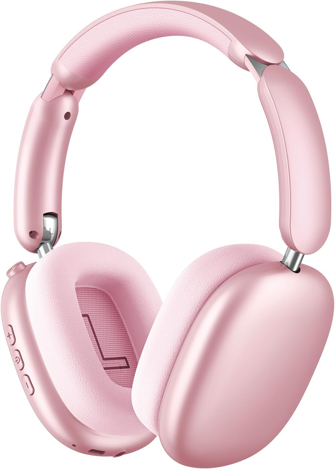Wentronic Y02 Active Noise Cancelling Headphones,60H Battery,5 EQ Music Modes,Hi-Res Audio,Deep Bass,Foldable Wireless over Ear Bluetooth 5.4 Headset,Breathable Leather Earpads (Pink) image number 2