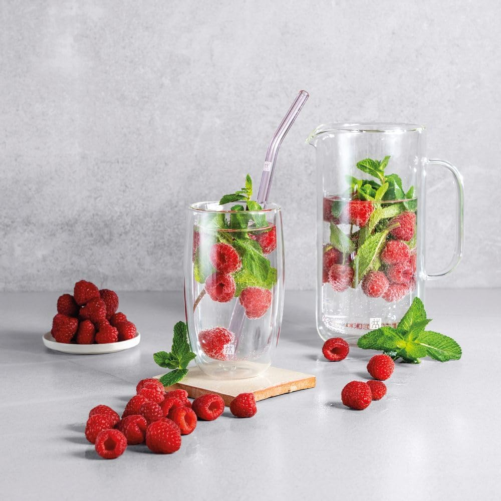 Zwilling 39500-306 Double-Wall Glass Carafe, 27.1 Fl Oz (800 Ml), Insulated, Cold and Heat Retention, Double Wall Construction, Pitcher, Decanter, Glass, Microwave Safe image number 1