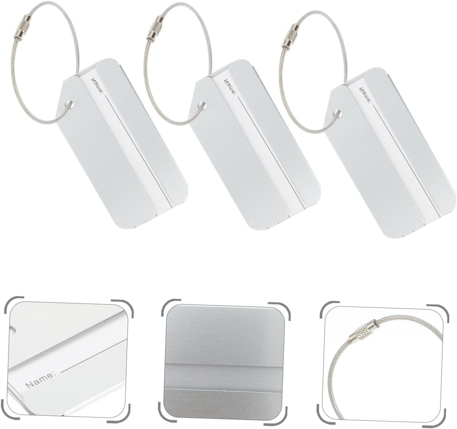 GAROZATION 6Pcs Travel Carry Bag Luggage Tags Suitcase Tag Lightweight Hanging Id image number 6