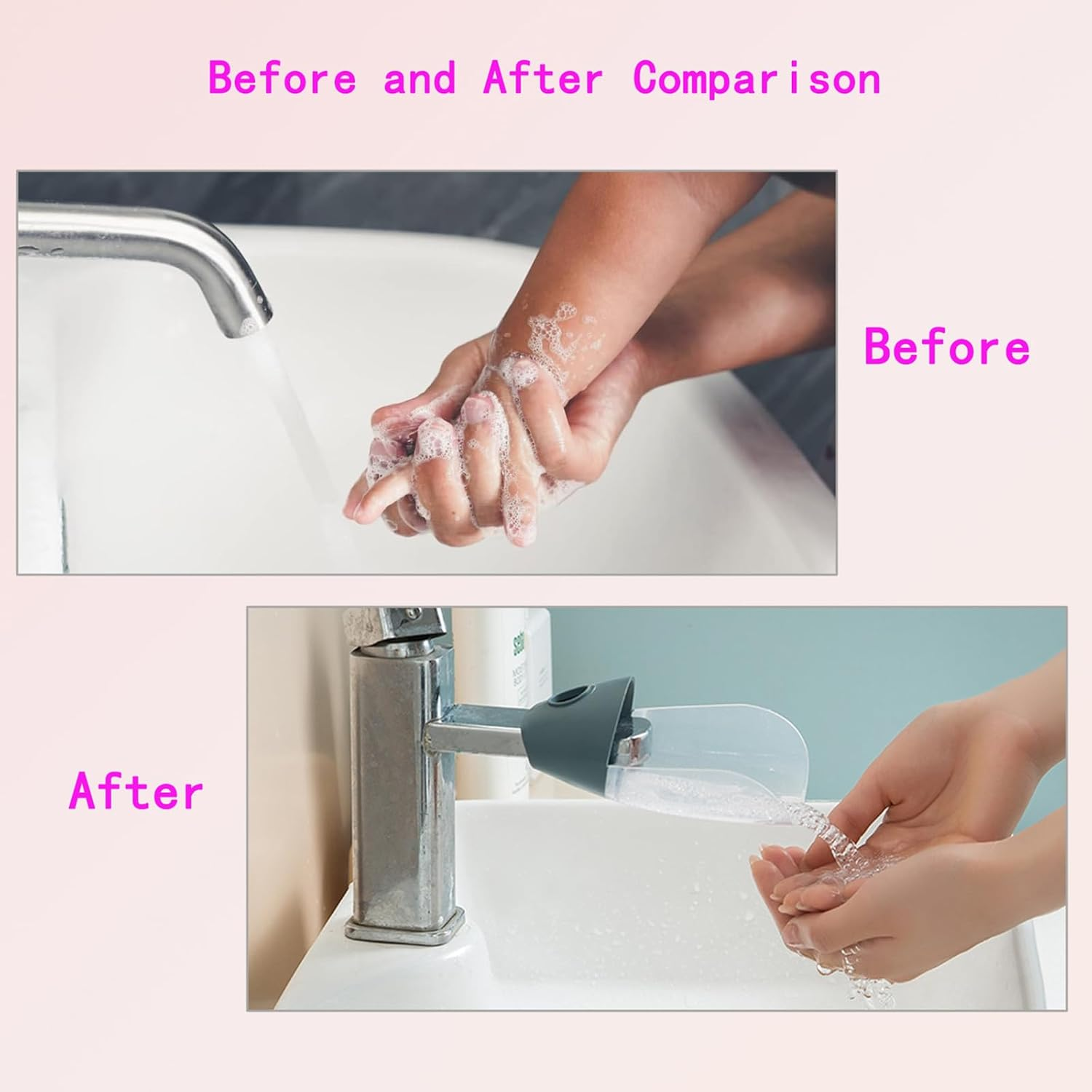 3 Pack Faucet Extender for Toddlers - Kids Sink Spout Extenders (Blue/White/Navy Blue) image number 1