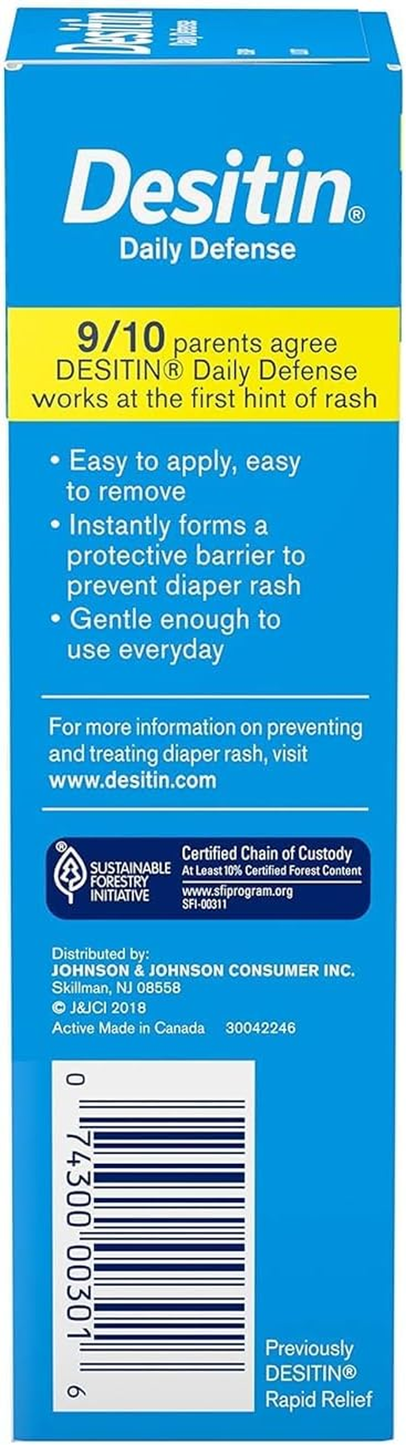 DESITIN Rapid Relief Zinc Oxide Diaper Rash Cream 4 Oz ( Pack of 3) image number 4
